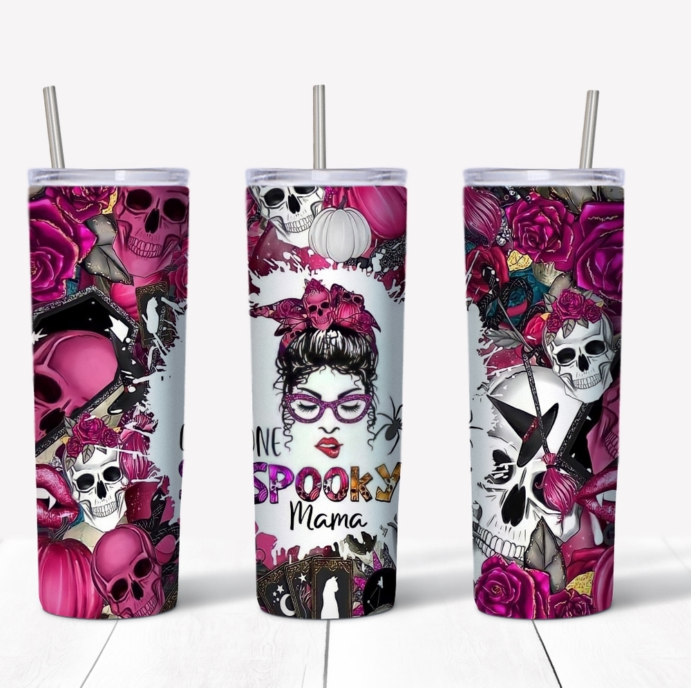 One Spooky Mama or One Spooky Aunt 20oz tumbler